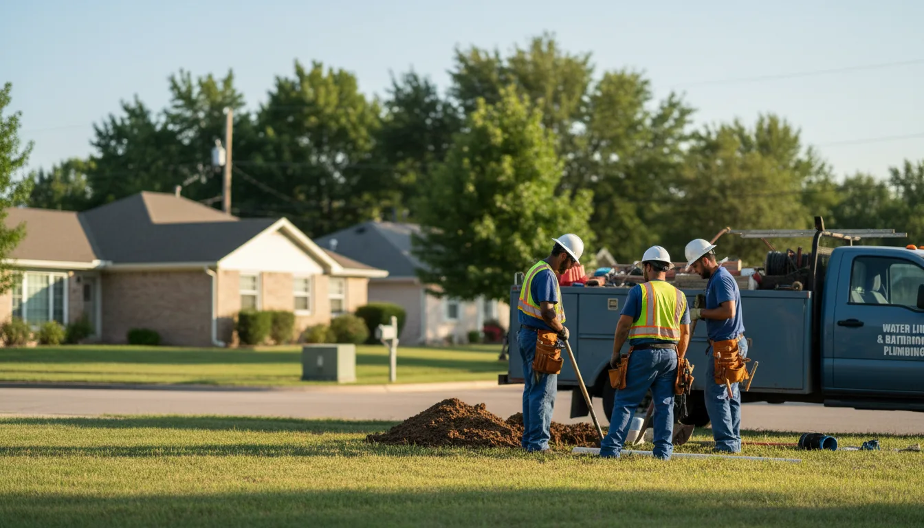 Residential water line and bathroom plumbing service in Ingraham, IL